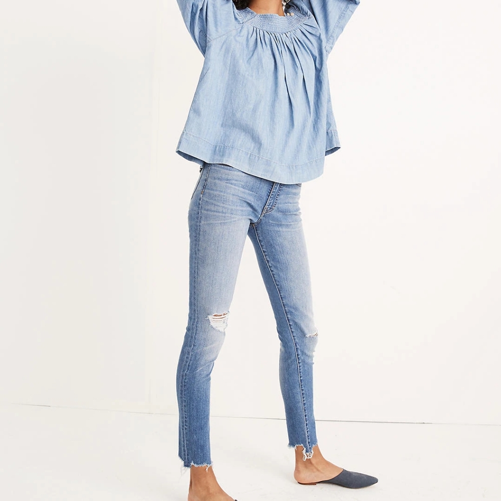 Madewell 9" Mid-Rise Skinny Jeans in Frankie Wash
